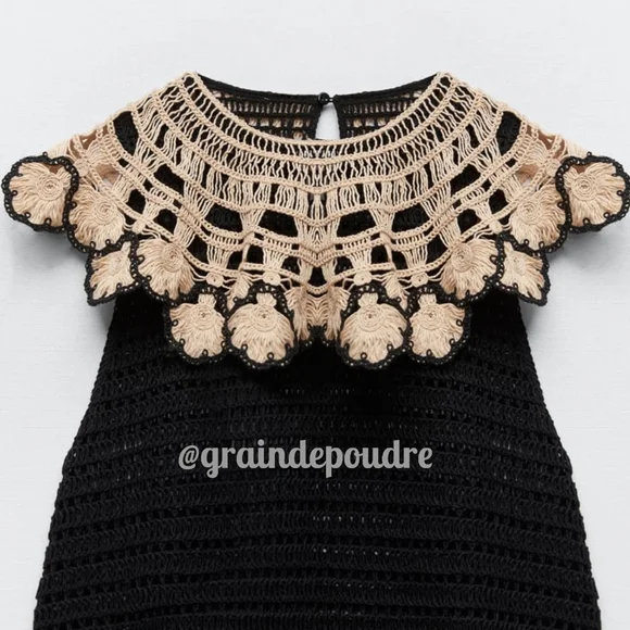 slim fit dress slacks Zara Rose Crochet Mini Dress